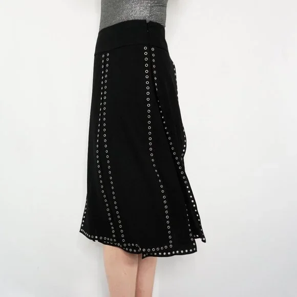 MICHAEL KORS COLLECTION Metal Eyelet Layered Skirt - Picture 6 of 8